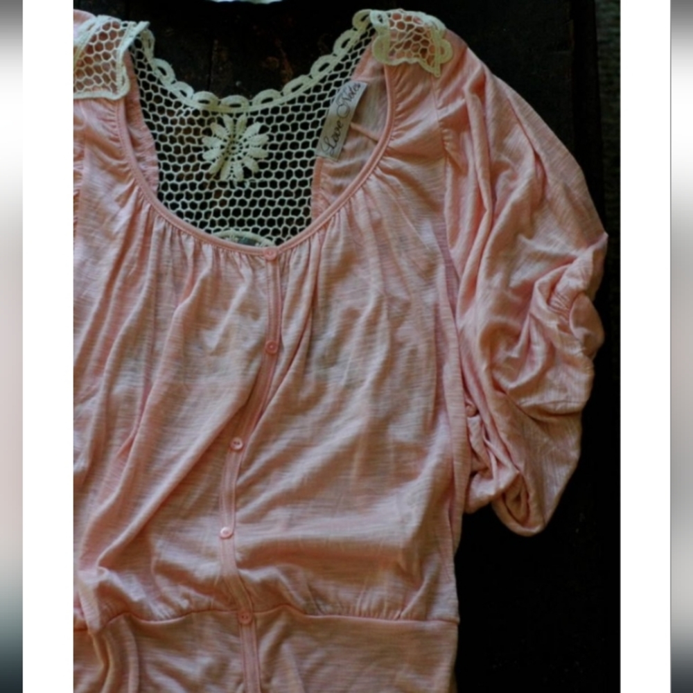 Medium Oversized Love Notes Boho Top - image 1